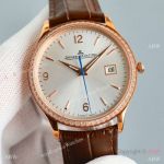 Swiss Copy Jaeger-LeCoultre Master Control Date Rose Gold Diamond Watch 40mm